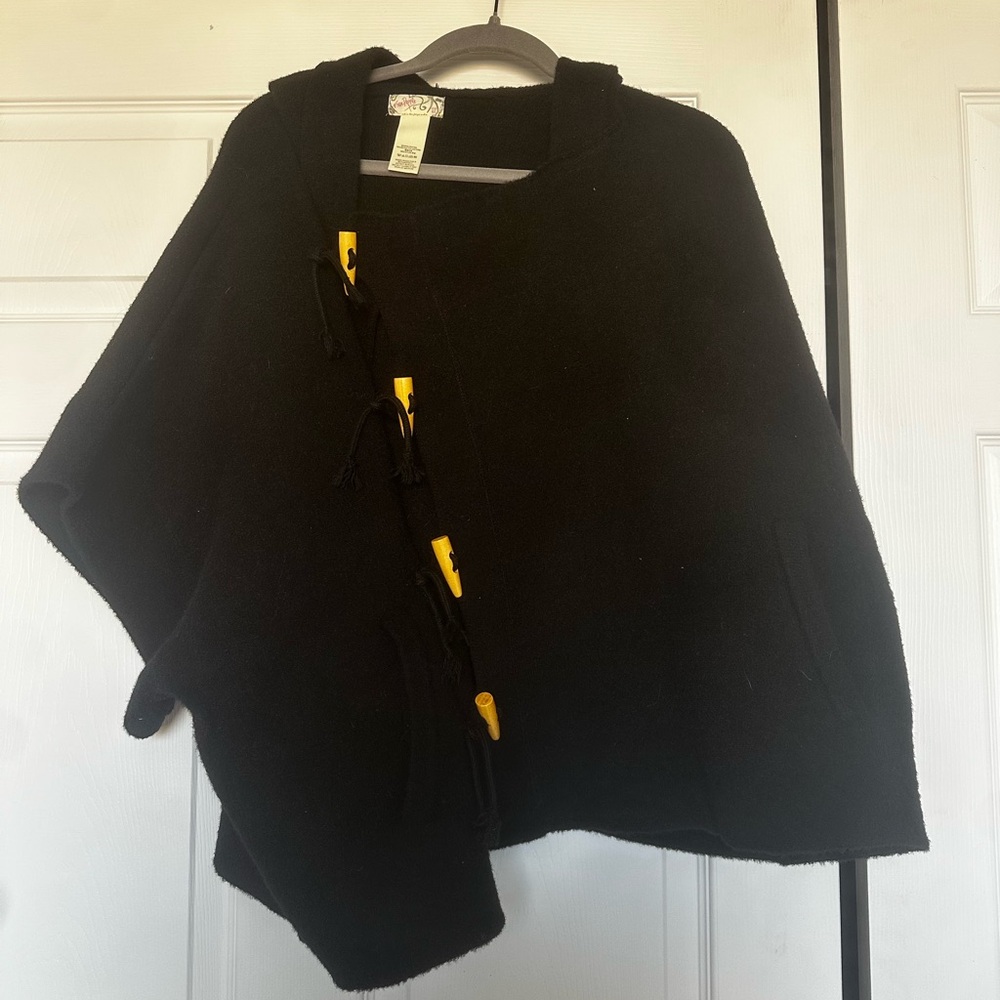 Free People Black Toggle Jacket - Picture 2 of 3